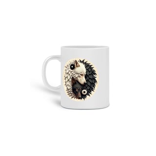 Nome do produto  CANECA PERSONALIZADA CRIATIVA EM CERÂMICA, 325ML C/02 LADOS WOLF YIN YANG