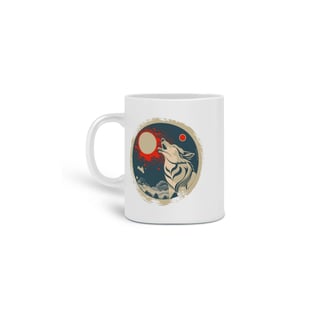 Nome do produto CANECA PERSONALIZADA CRIATIVA EM CERÂMICA, 325ML C/02 LADOS AKITA INU SOL NASCENTE