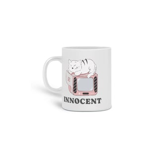 Nome do produto CANECA PERSONALIZADA CRIATIVA EM CERÂMICA, 325ML C/02 LADOS, INNOCENT CAT