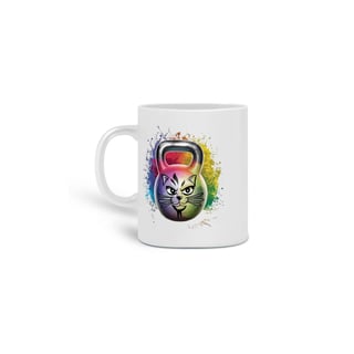 Nome do produto CANECA PERSONALIZADA CRIATIVA EM CERÂMICA, 325ML C/02 LADOS, KETTLEBELL 