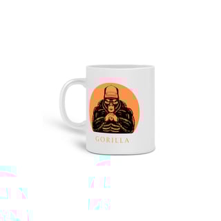 Nome do produto CANECA PERSONALIZADA CRIATIVA EM CERÂMICA, 325ML C/02 LADOS,  GORILLA
