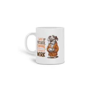 Nome do produto CANECA PERSONALIZADA CRIATIVA EM CERÂMICA, 325ML C/02 LADOS, DOG COFFEE