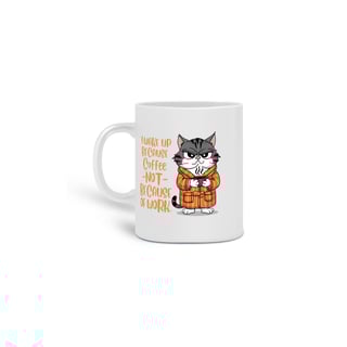 Nome do produto CANECA PERSONALIZADA CRIATIVA EM CERÂMICA, 325ML C/02 LADOS, CAT COFFEE