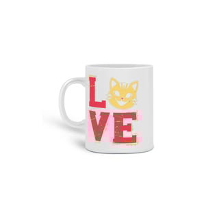 Nome do produto  CANECA PERSONALIZADA CRIATIVA EM CERÂMICA, 325ML C/02 LADOS, CAT LOVE