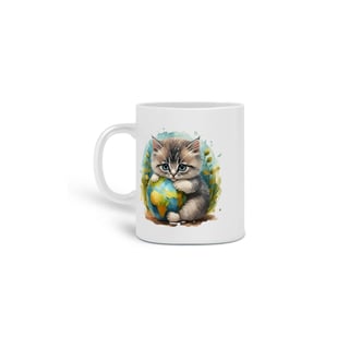 Nome do produto  CANECA PERSONALIZADA CRIATIVA EM CERÂMICA, 325ML C/02 LADOS, CAT PLANETA