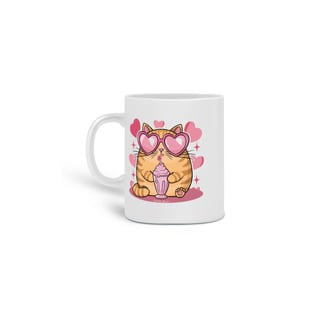 Nome do produto  CANECA PERSONALIZADA CRIATIVA EM CERÂMICA, 325ML C/02 LADOS, CAT LOVE