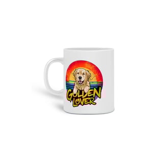 Nome do produto CANECA PERSONALIZADA CRIATIVA EM CERÂMICA, 325ML C/02 LADOS, DOG GOLDEN LOVER