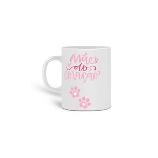  CANECA PERSONALIZADA CRIATIVA EM CERÂMICA, 325ML C/02 LADOS, PET MÃE DO CORAÇÃO