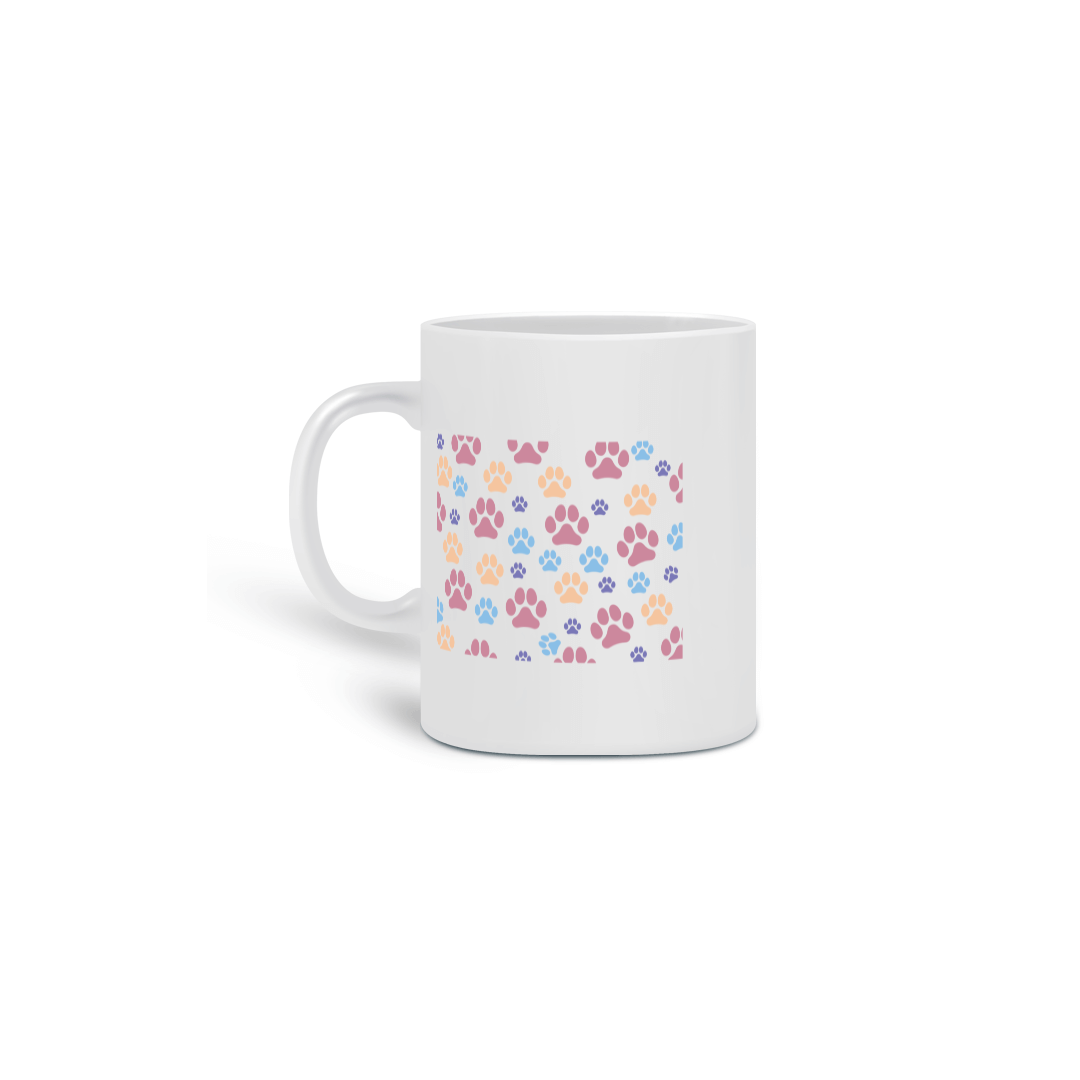 Nome do produto:  CANECA PERSONALIZADA CRIATIVA EM CERÂMICA, 325ML C/02 LADOS, PATINHAS