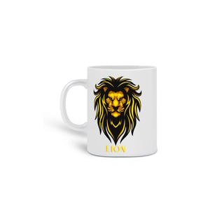  CANECA PERSONALIZADA CRIATIVA EM CERÂMICA, 325ML C/02 LADOS, LION