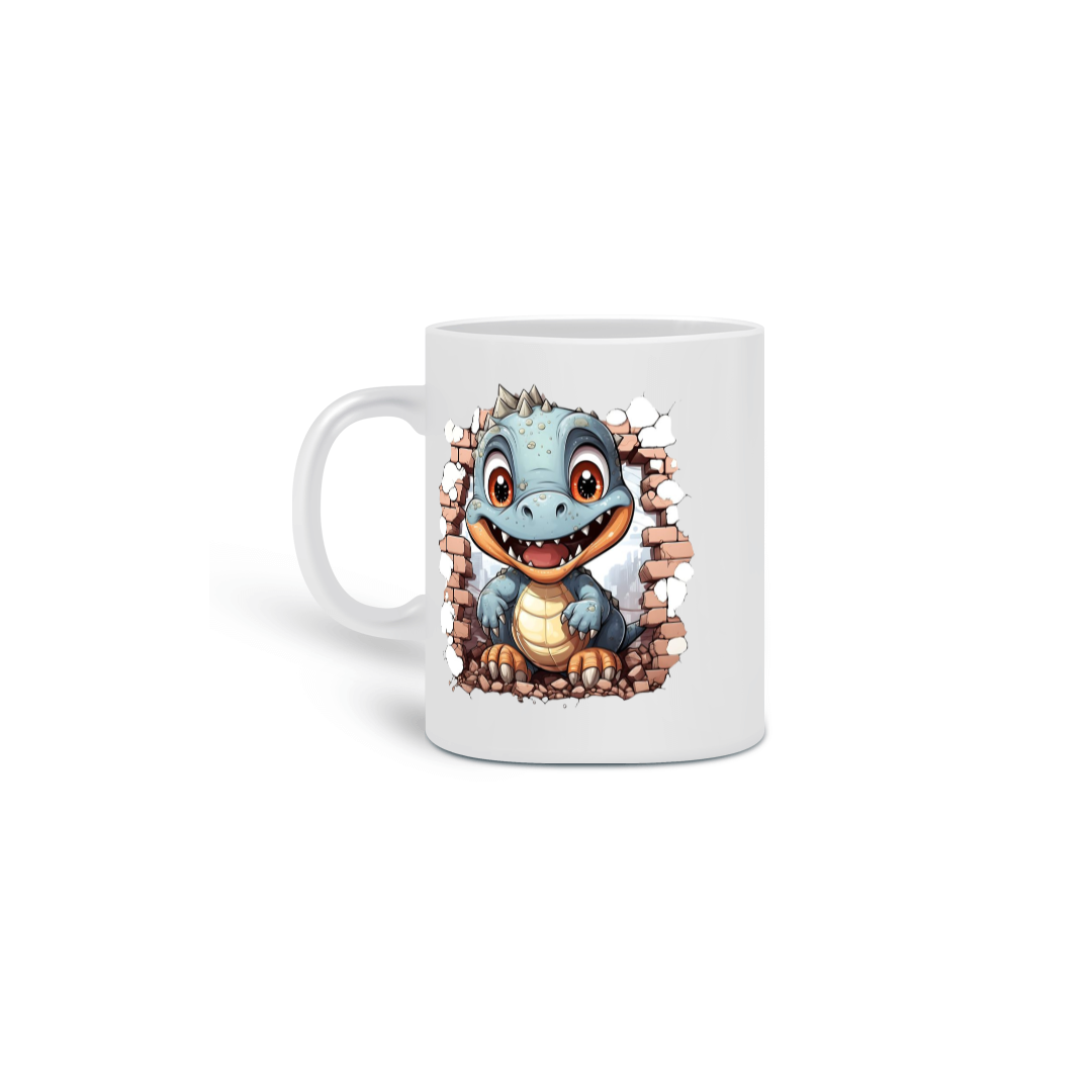  CANECA PERSONALIZADA CRIATIVA EM CERÂMICA, 325ML C/02LADOS, BABY DRAGON