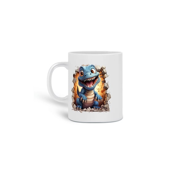  CANECA PERSONALIZADA CRIATIVA EM CERÂMICA, 325ML C/02LADOS, BABY DRAGON