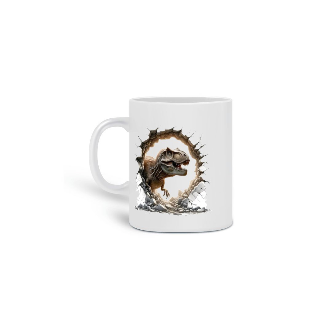 Nome do produto:  CANECA PERSONALIZADA CRIATIVA EM CERÂMICA, 325ML C/02LADOS, DINOSSAURO 