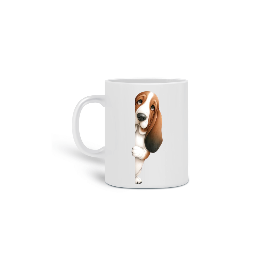  CANECA PERSONALIZADA CRIATIVA EM CERÂMICA, 325ML C/02LADOS, DOG BEAGLE