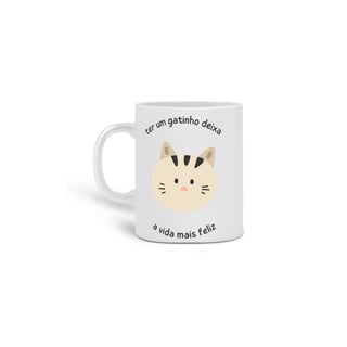 Nome do produto CANECA PERSONALIZADA CRIATIVA EM CERÂMICA, 325ML C/02 LADOS, CAT FRASES