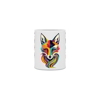 Nome do produto CANECA PERSONALIZADA CRIATIVA EM CERÂMICA, 325ML C/03 LADOS COLOR FOX