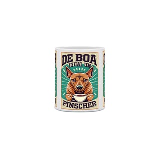 Nome do produto CANECA PERSONALIZADA CRIATIVA EM CERÂMICA, 325ML C/03 LADOS DOG DE BOA IGUAL UM PINSCHER 