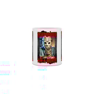 Nome do produto  CANECA PERSONALIZADA CRIATIVA EM CERÂMICA, 325ML C/03 LADOS CAT, LINHA FILME JASON INSEPARAVEIS ATE A MORTE SEXTA FEIRA 13