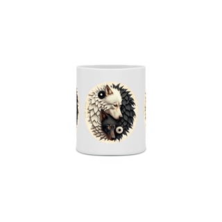 Nome do produto CANECA PERSONALIZADA CRIATIVA EM CERÂMICA, 325ML C/03 LADOS WOLF YIN YANG