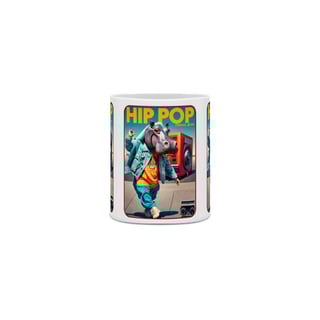 Nome do produto CANECA PERSONALIZADA CRIATIVA EM CERÂMICA, 325ML C/03 LADOS RHINO HIP POP