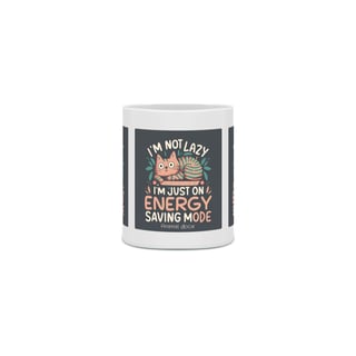 Nome do produto CANECA PERSONALIZADA CRIATIVA EM CERÂMICA, 325ML C/03 LADOS CAT ENERGY 