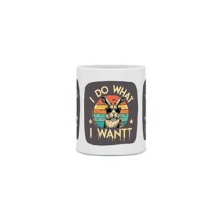 Nome do produto CANECA PERSONALIZADA CRIATIVA EM CERÂMICA, 325ML C/03 LADOS RABBIT I DO WHAT I WANT