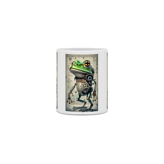 Nome do produto CANECA PERSONALIZADA CRIATIVA EM CERÂMICA, 325ML C/03 LADOS ROBOTIC FROG