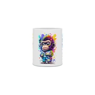 Nome do produto CANECA PERSONALIZADA CRIATIVA EM CERÂMICA 325ML C/03 LADOS, KING MONKEY