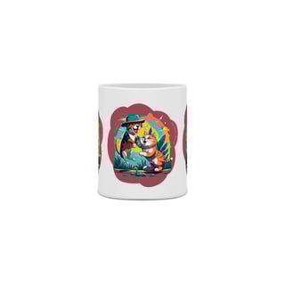 Nome do produto CANECA PERSONALIZADA CRIATIVA EM CERÂMICA 325ML 03 LADOS, PETS BEST FRIENDS