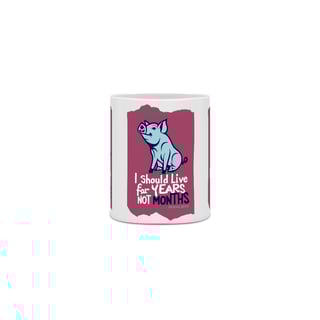 Nome do produto CANECA PERSONALIZADA CRIATIVA EM CERÂMICA 325ML 03 LADOS PIG, LINHA VEGAN, I SHOULD LIVE 