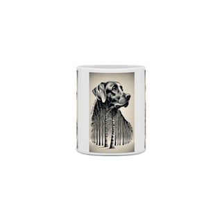 Nome do produto CANECA PERSONALIZADA CRIATIVA EM CERÂMICA 325ML 03 LADOS, DOG GOLDEN ARVORES PB