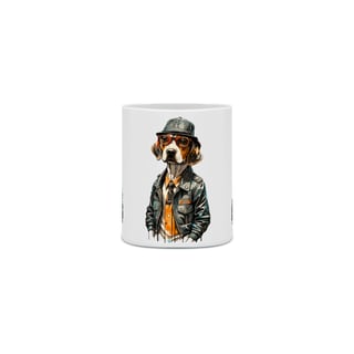 Nome do produto CANECA PERSONALIZADA CRIATIVA EM CERÂMICA 325ML 03 LADOS, DOG BEAGLE SHERLOCK HOLMES