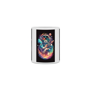 Nome do produto CANECA PERSONALIZADA CRIATIVA EM CERÂMICA 325ML 03 LADOS, CAT IN SPACE
