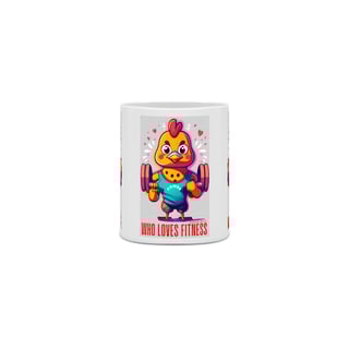 Nome do produto  CANECA PERSONALIZADA CRIATIVA EM CERÂMICA, 325ML C/03 LADOS MEME-WHO LOVES FITNESS