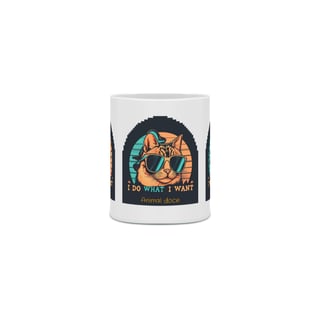 Nome do produto  CANECA PERSONALIZADA CRIATIVA EM CERÂMICA, 325ML C/03 LADOS CAT I DO WHAT E WANT