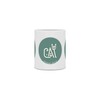 Nome do produto  CANECA PERSONALIZADA CRIATIVA EM CERÂMICA, 320ML C/03 LADOS CAT LETRAS
