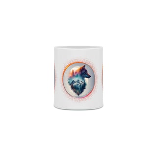 Nome do produto  CANECA PERSONALIZADA CRIATIVA EM CERÂMICA, 325ML C/03 LADOS LONE WOLF