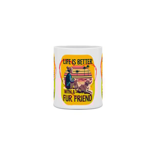 Nome do produto  CANECA PERSONALIZADA CRIATIVA EM CERÂMICA, 320ML C/03 LADOS DOG LIFE IS BETTER