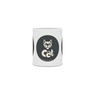 Nome do produto  CANECA PERSONALIZADA CRIATIVA EM CERÂMICA, 320ML C/03 LADOS CAT LETRAS