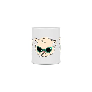 Nome do produto  CANECA PERSONALIZADA CRIATIVA EM CERÂMICA, 325ML C/03 LADOS, CAT CANNABIS