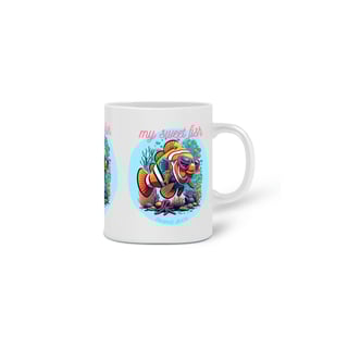 Nome do produto CANECA PERSONALIZADA CRIATIVA EM CERÂMICA, 325ML C/03 LADOS MY SWEET FISH