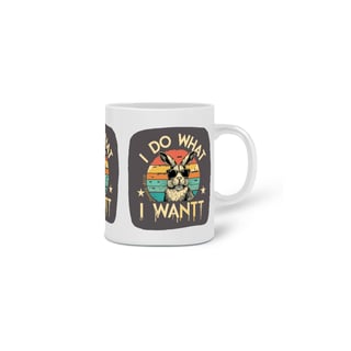 Nome do produto CANECA PERSONALIZADA CRIATIVA EM CERÂMICA, 325ML C/03 LADOS RABBIT I DO WHAT I WANT