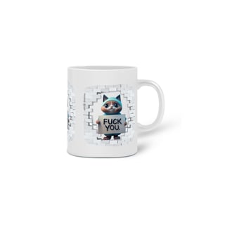 Nome do produto CANECA PERSONALIZADA CRIATIVA EM CERÂMICA, 325ML C/03 LADOS FUCK YOU