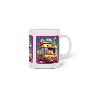 Nome do produto CANECA PERSONALIZADA CRIATIVA EM CERÂMICA, 325ML C/03 LADOS I LOVE PETS 