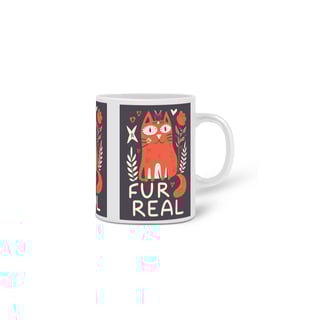 Nome do produto CANECA PERSONALIZADA CRIATIVA EM CERÂMICA, 325ML C/03 LADOS CAT FUR REAL