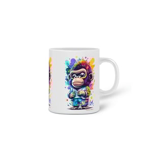 Nome do produto CANECA PERSONALIZADA CRIATIVA EM CERÂMICA 325ML C/03 LADOS, KING MONKEY
