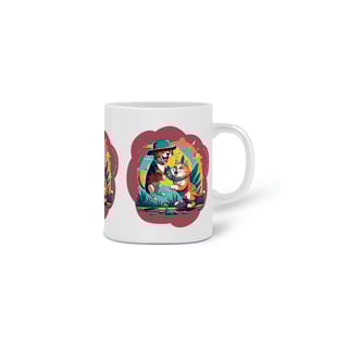 Nome do produto CANECA PERSONALIZADA CRIATIVA EM CERÂMICA 325ML 03 LADOS, PETS BEST FRIENDS