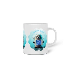 Nome do produto CANECA PERSONALIZADA CRIATIVA EM CERÂMICA 325ML 03 LADOS, FOCA YOU