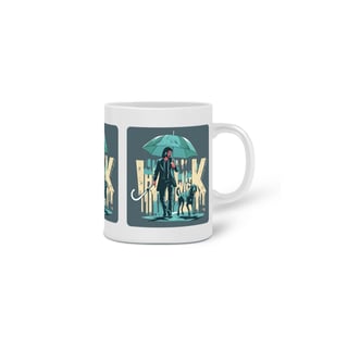 Nome do produto CANECA PERSONALIZADA CRIATIVA EM CERÂMICA 325ML 03 LADOS, LINHA FILME JOHN WICK DOG
