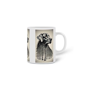 Nome do produto CANECA PERSONALIZADA CRIATIVA EM CERÂMICA 325ML 03 LADOS, DOG GOLDEN ARVORES PB